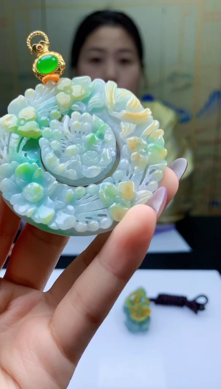 【闪购商品】定制翡翠未镶嵌4902ty-毛货挂件79