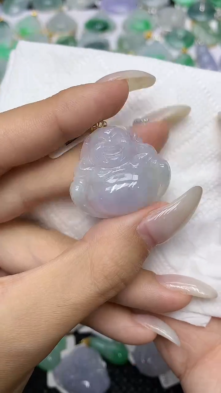 颈饰18K金镶嵌翡翠111111111111111