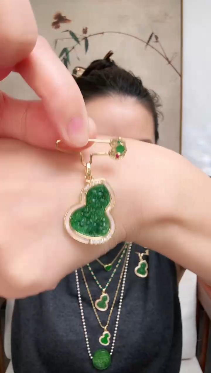 【闪购商品】翡翠颈饰银S925镶嵌吊坠