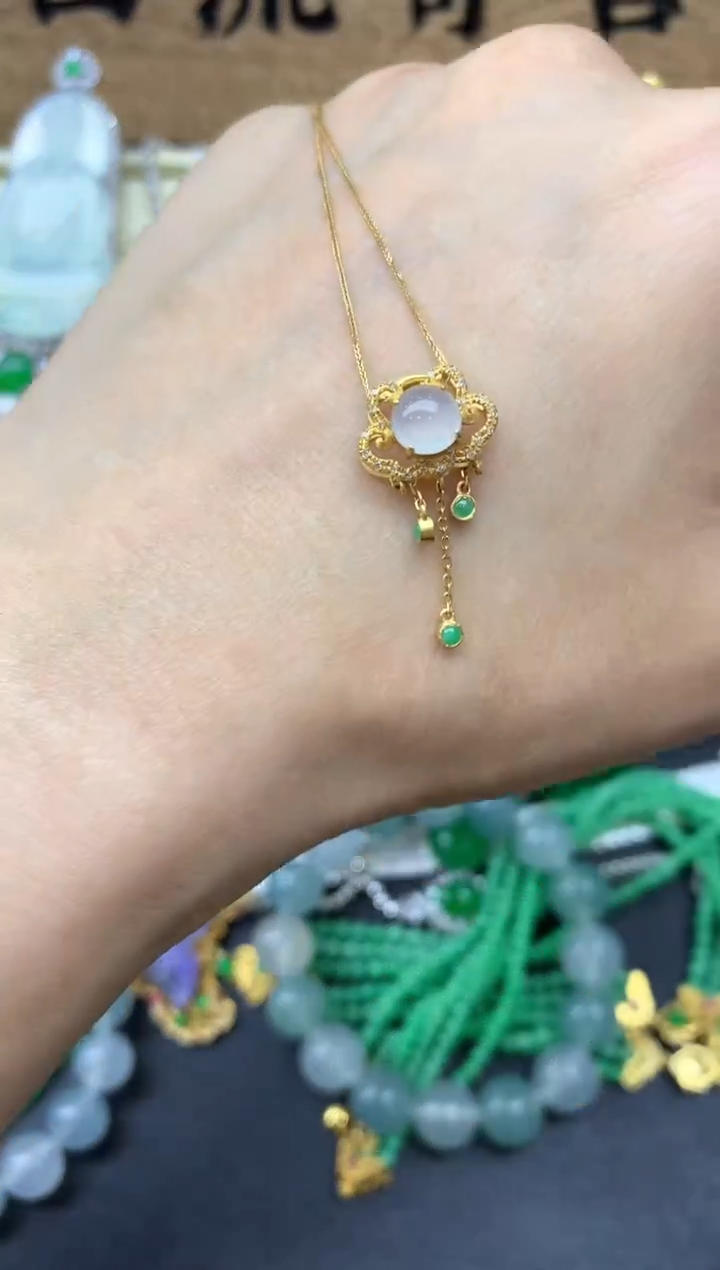 【闪购商品】翡翠颈饰18K金镶嵌208-中国好珍宝