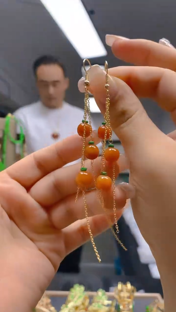 【闪购商品】翡翠耳饰合金173翡翠耳钩