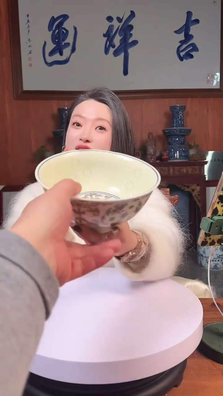 摆件陶景德镇精美陶瓷大碗