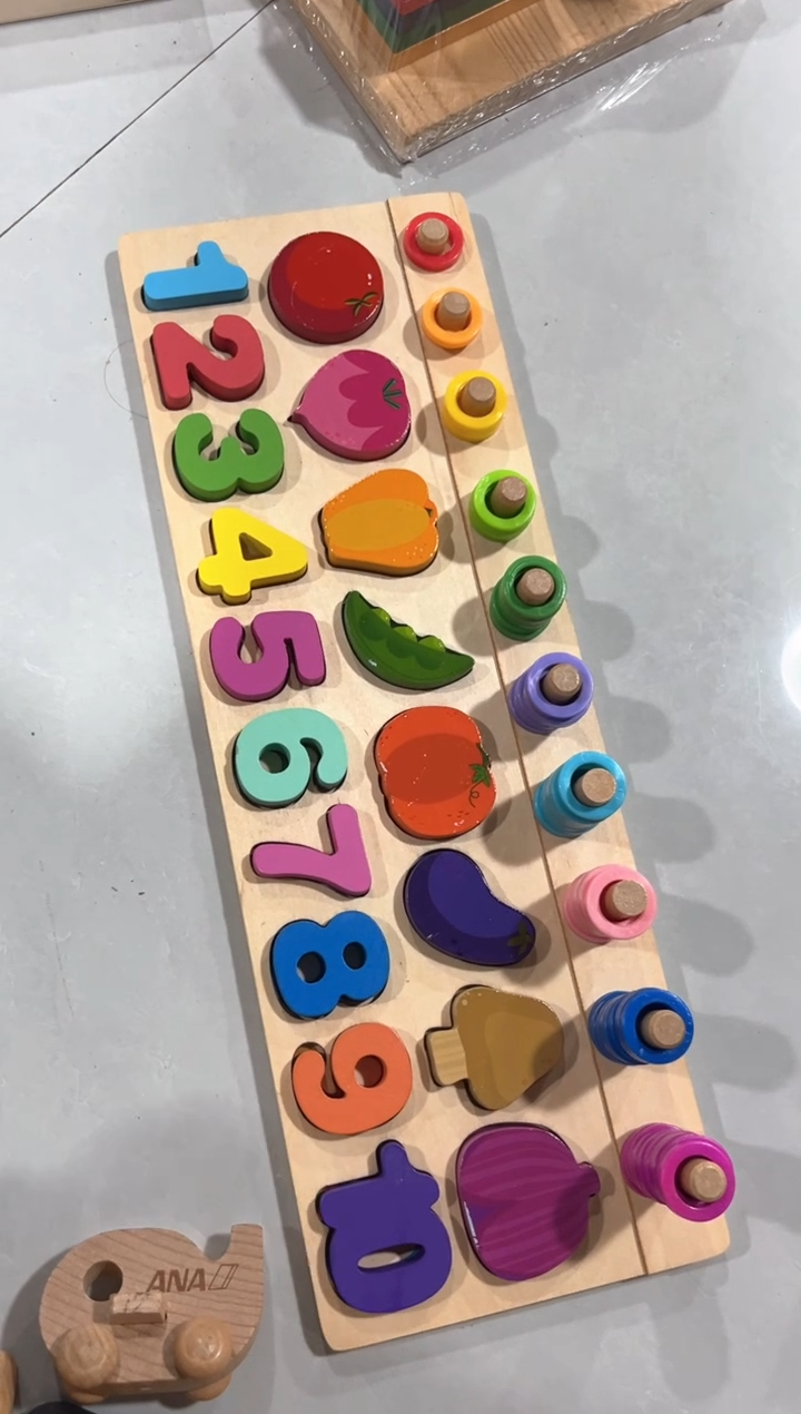 木套柱+水果+数字