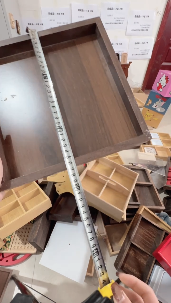 26.5*26.5胡桃色正方形托盘微瑕拍下不退不换无售后