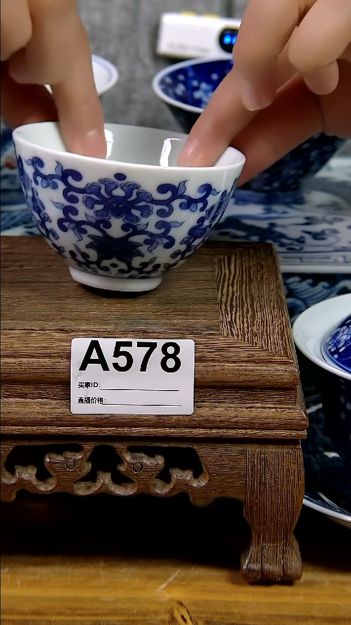 摆件景德镇陶瓷茶具茶杯摆件578