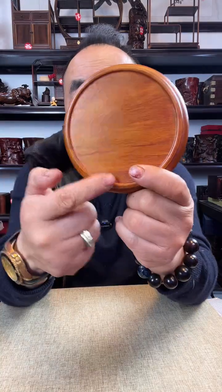 木老李红木工艺品黄圆