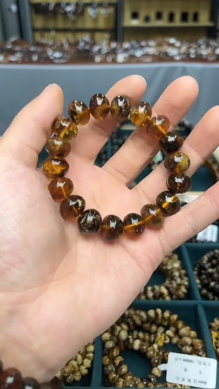 裸石琥珀未镶嵌抚顺琥珀13+花蜡多样性发其一