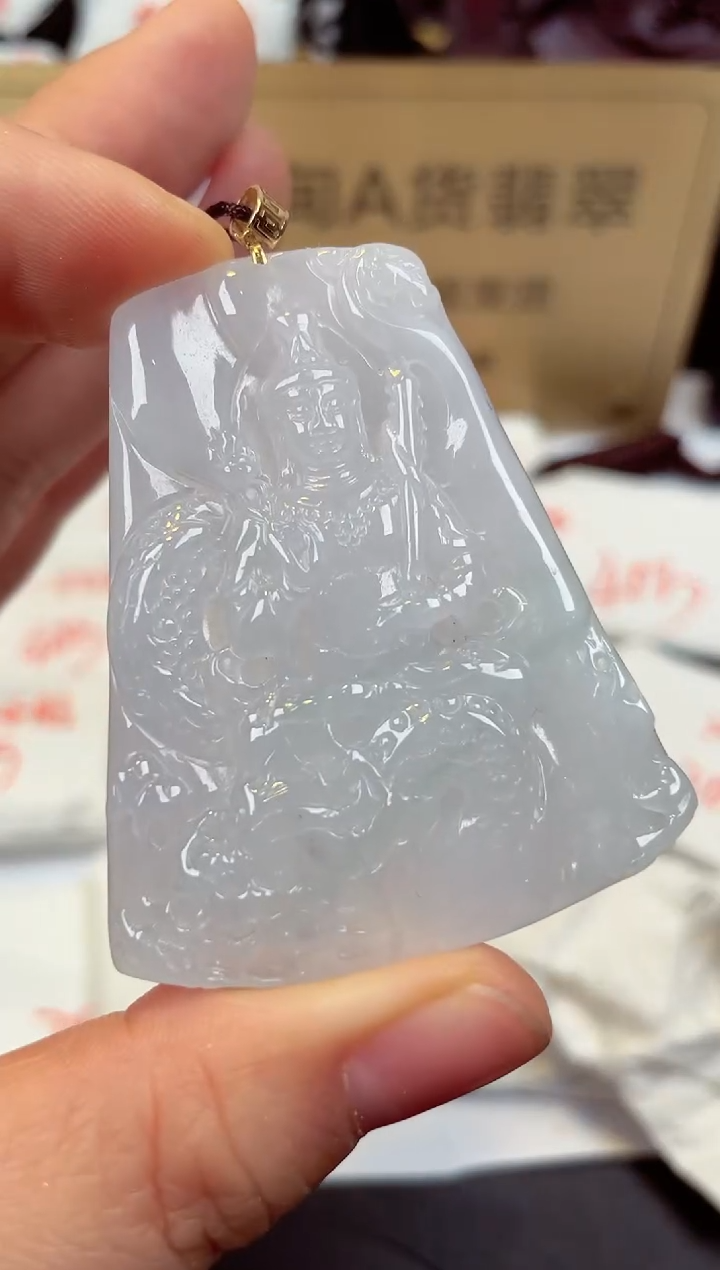 【闪购商品】翡翠颈饰18K金镶嵌天然缅甸翡翠A货