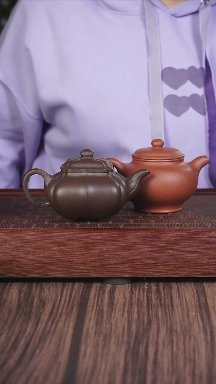 【闪购商品】紫砂茶壶老朱泥掇只+筋纹四方传儒