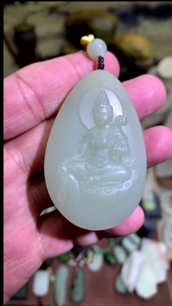 【闪购商品】和田玉颈饰未镶嵌切莫清白观音