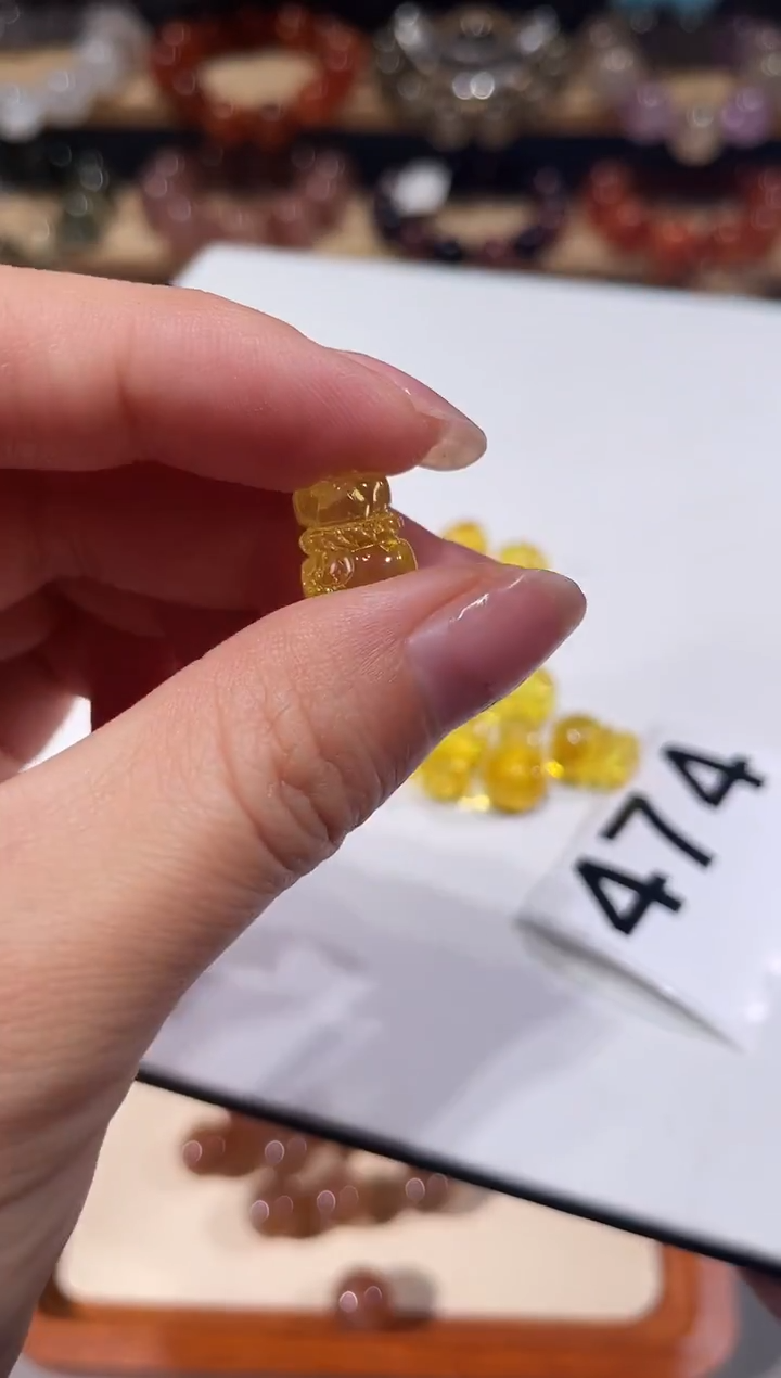 手链琥珀未镶嵌A474金珀钱袋子多样性发一