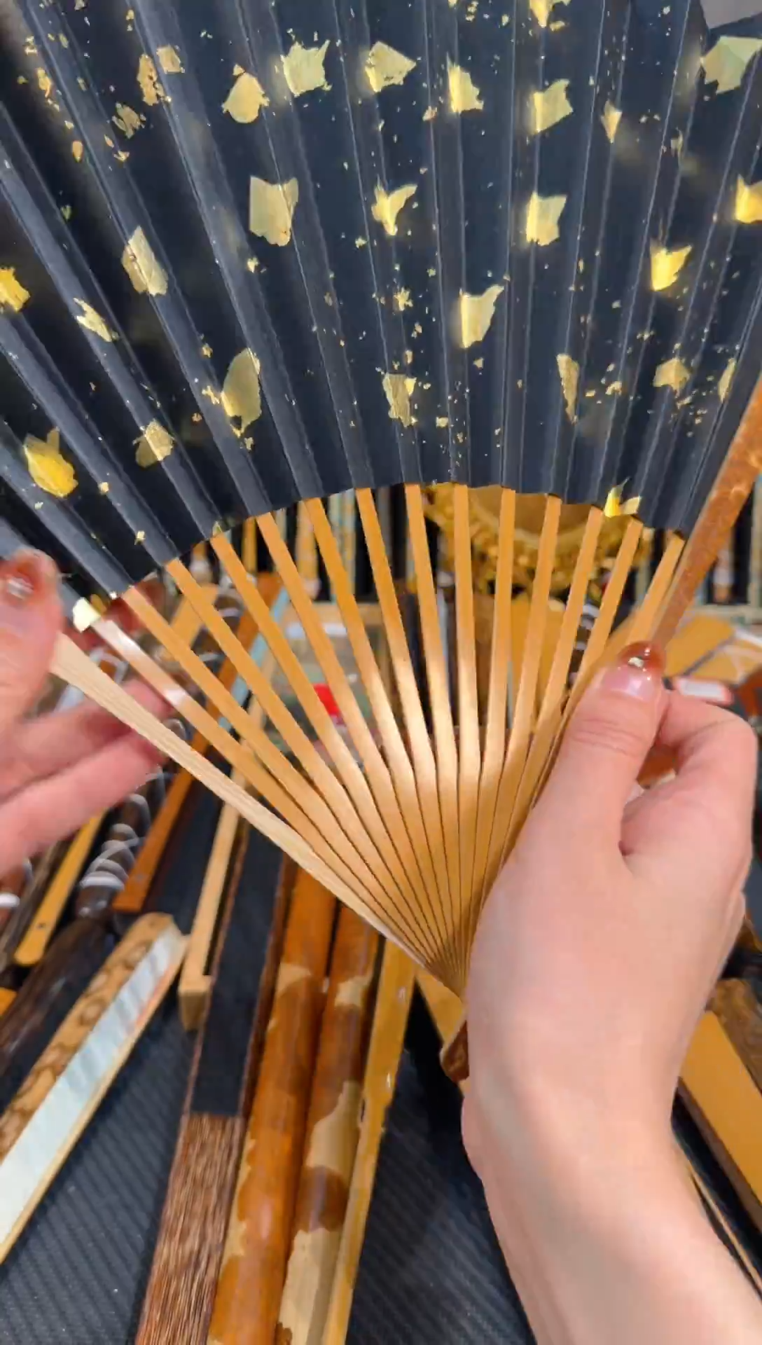 扇子带*新云妃满花玉竹小骨马牙琴