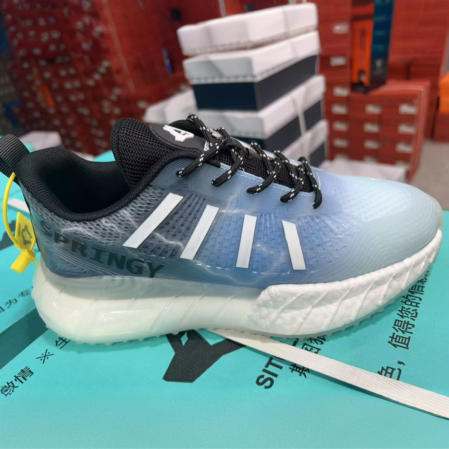 男士网面透气爆米花软底拼色时尚跑步鞋跑鞋百搭情侣夏季STL2003