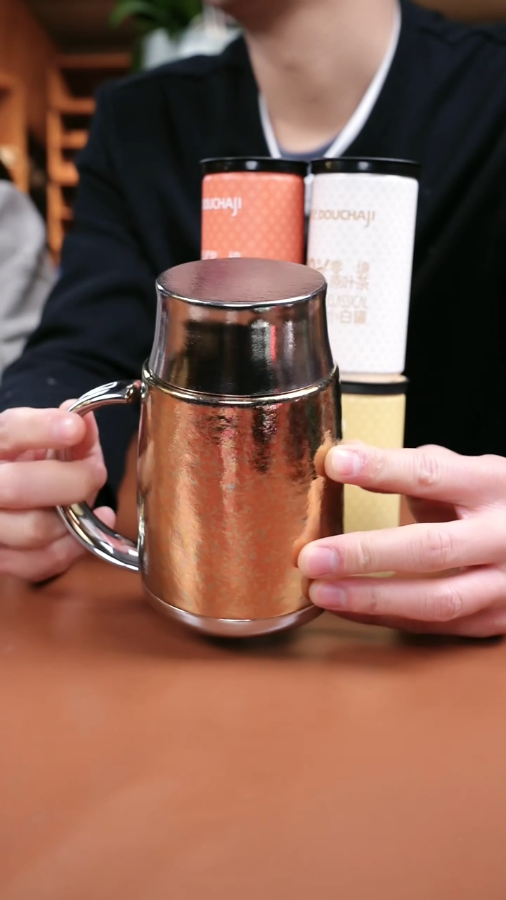 1辉哥粉丝福利 茶忆办公杯+3罐稻米+1罐咕咕 粉色