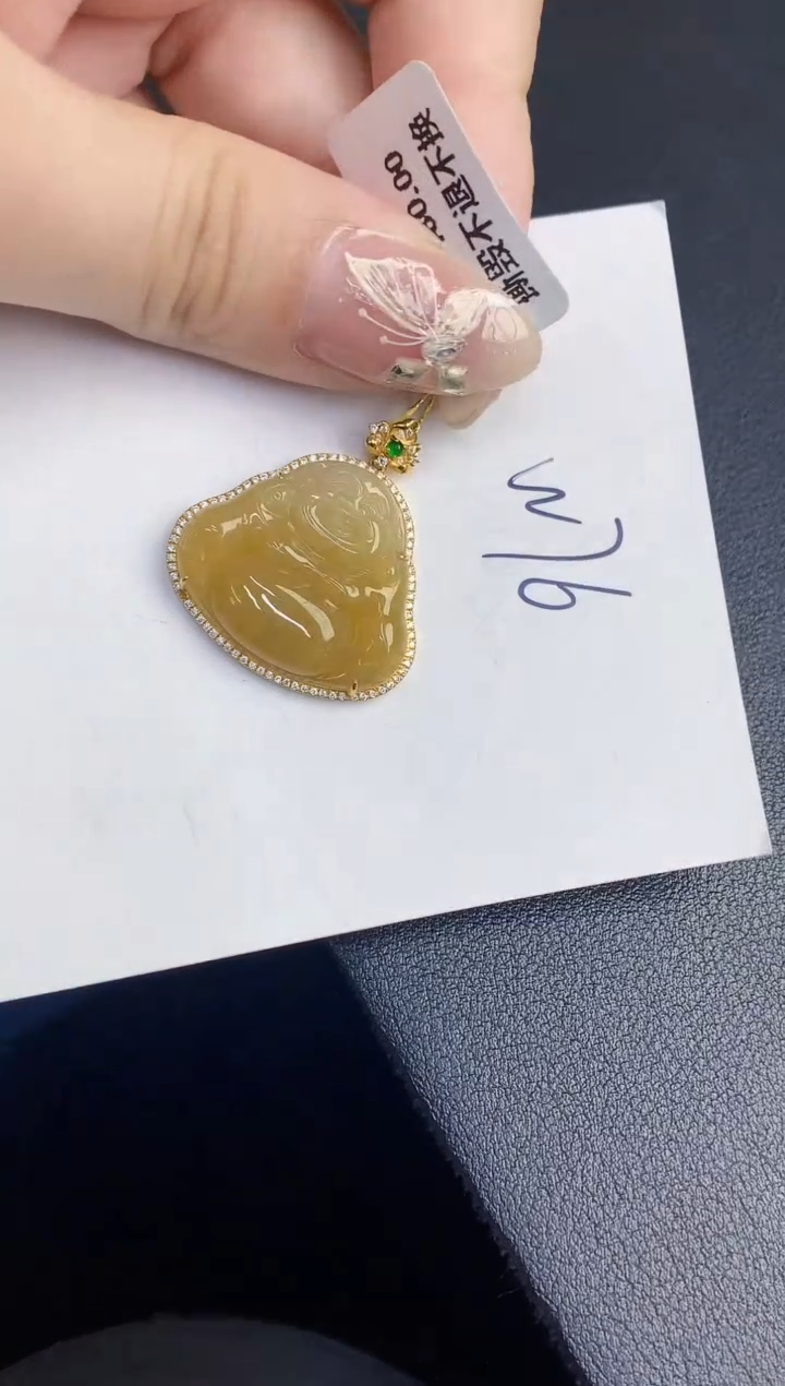 【闪购商品】翡翠颈饰18K金镶嵌0000000000