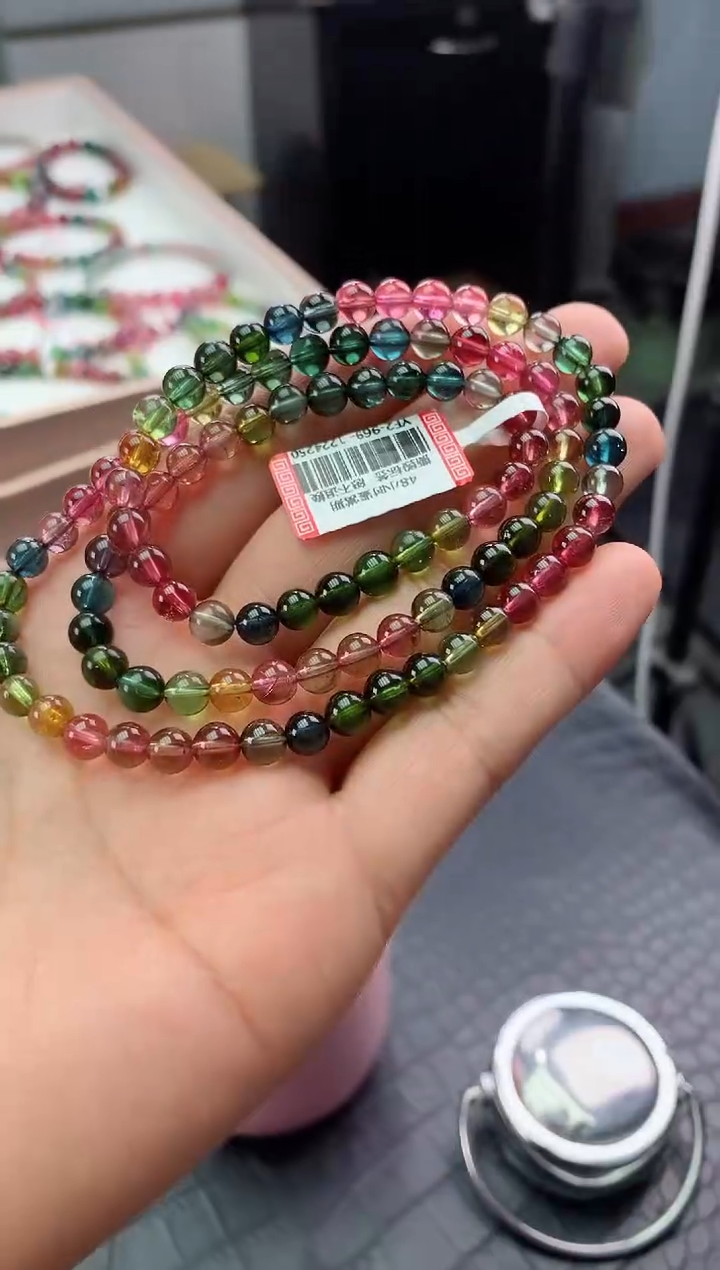 【闪购商品】碧玺手串未镶嵌多样性发一条