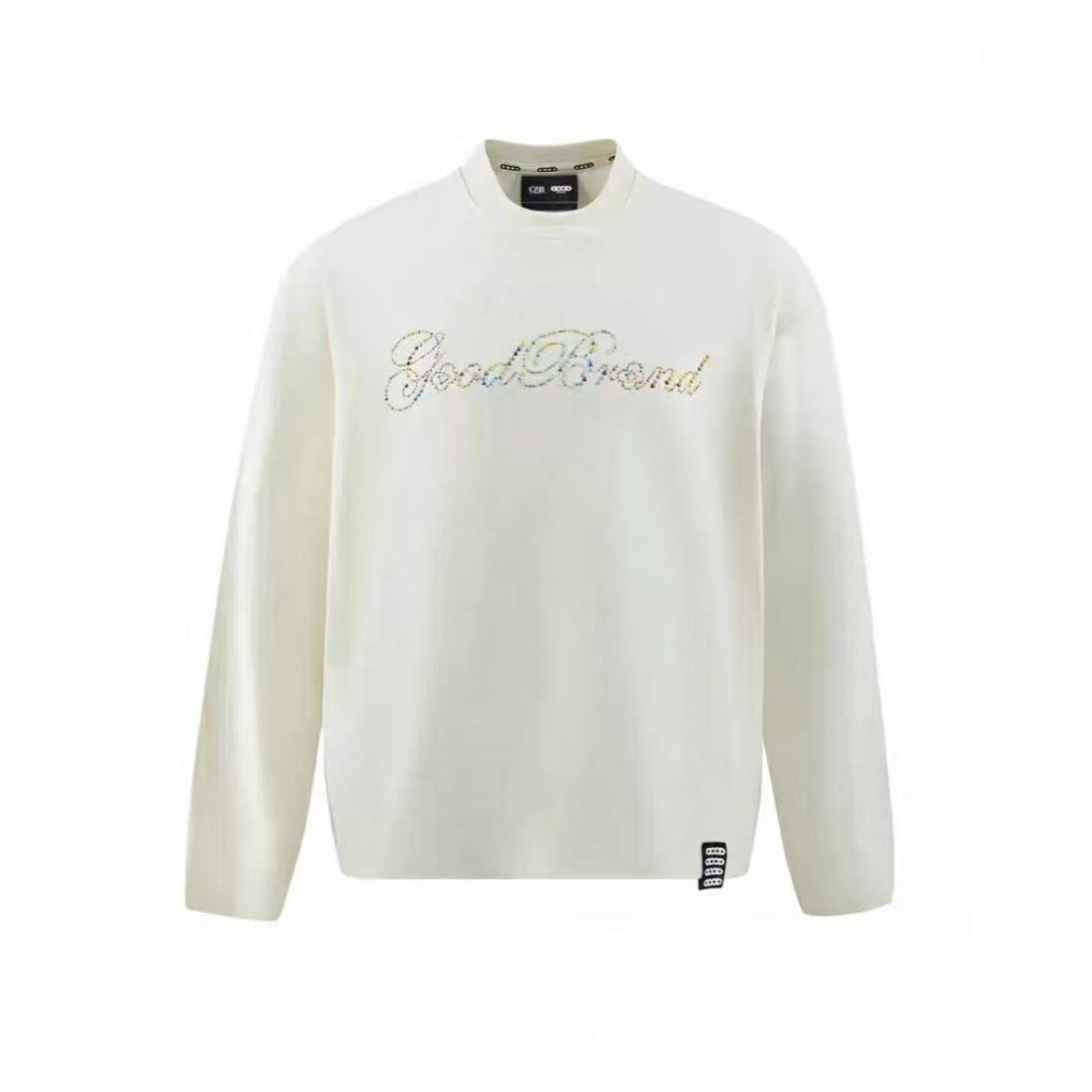 GOODBRAND绽放之花珍珠贴片轻奢长袖T恤上衣男女同款G118