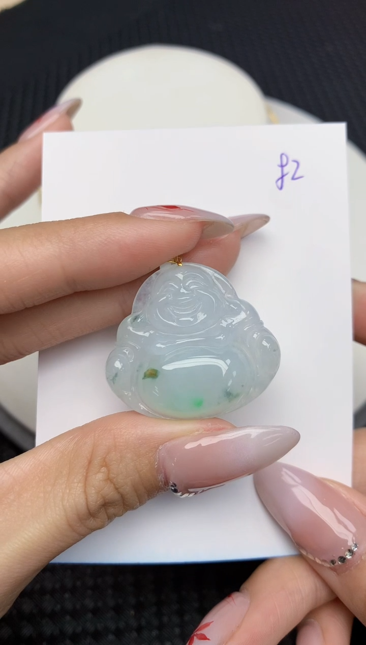 【闪购商品】翡翠颈饰18K金镶嵌 天然翡翠A货