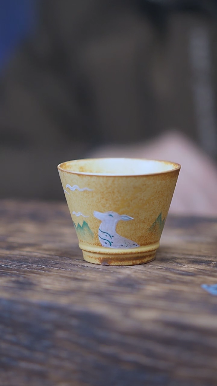 【闪购商品】景德镇手绘小鹿单杯