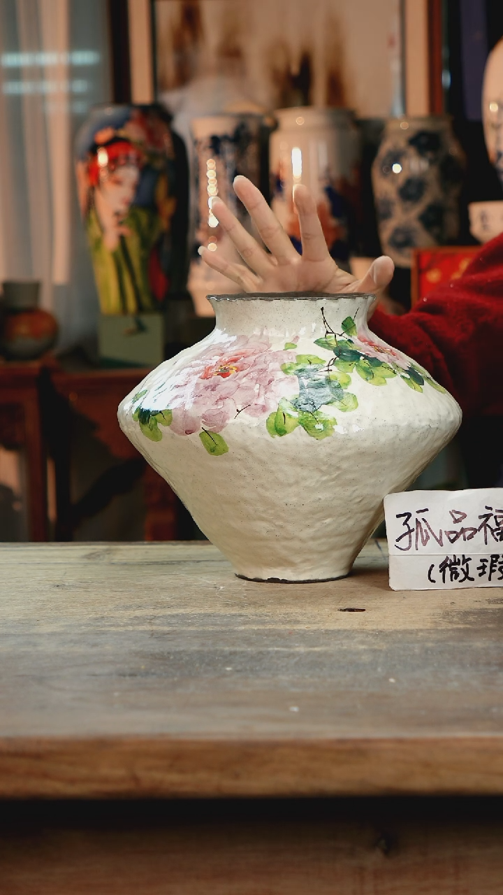 【闪购商品】瓷片景德镇纯手工釉下彩精品花瓶