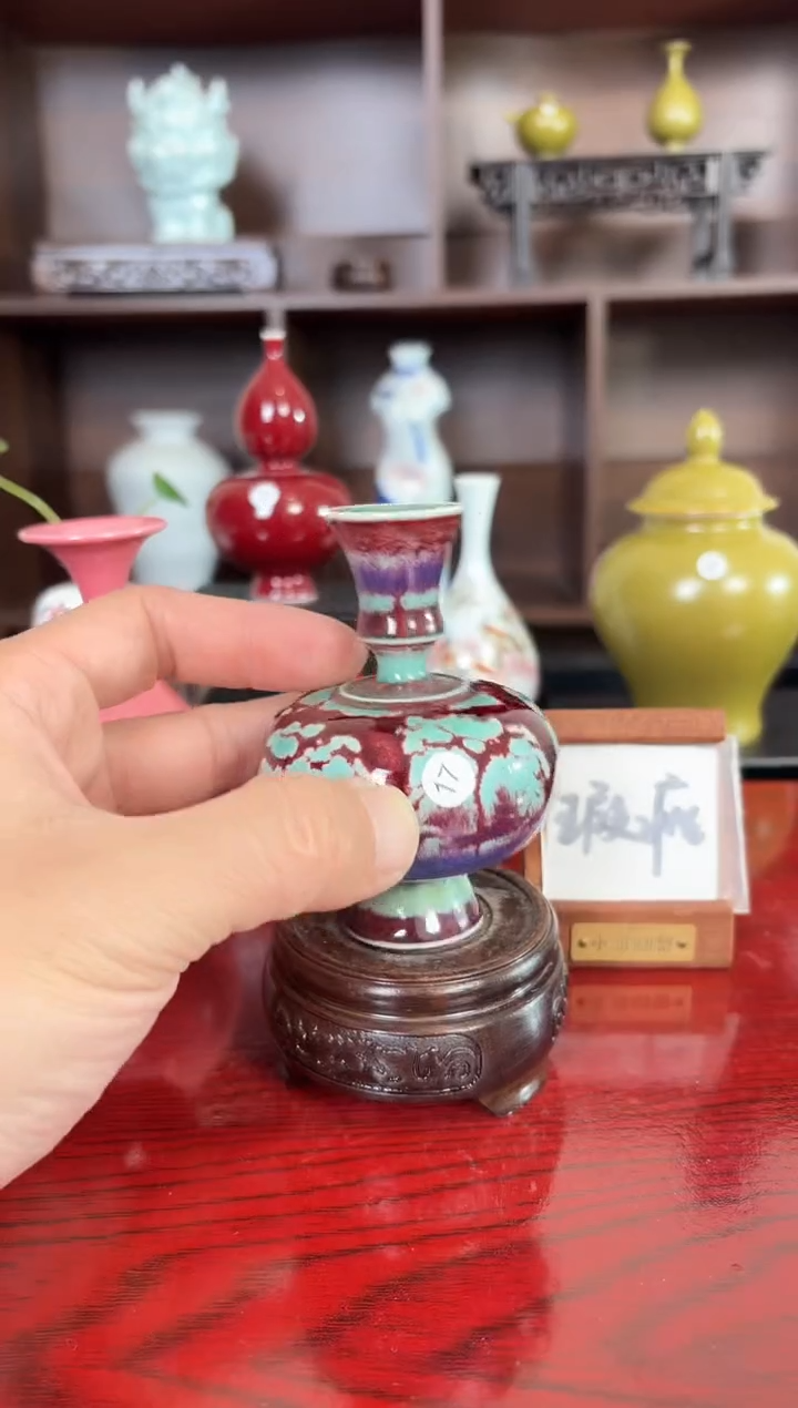摆件瓷12.29晚微瑕小花瓶摆件17