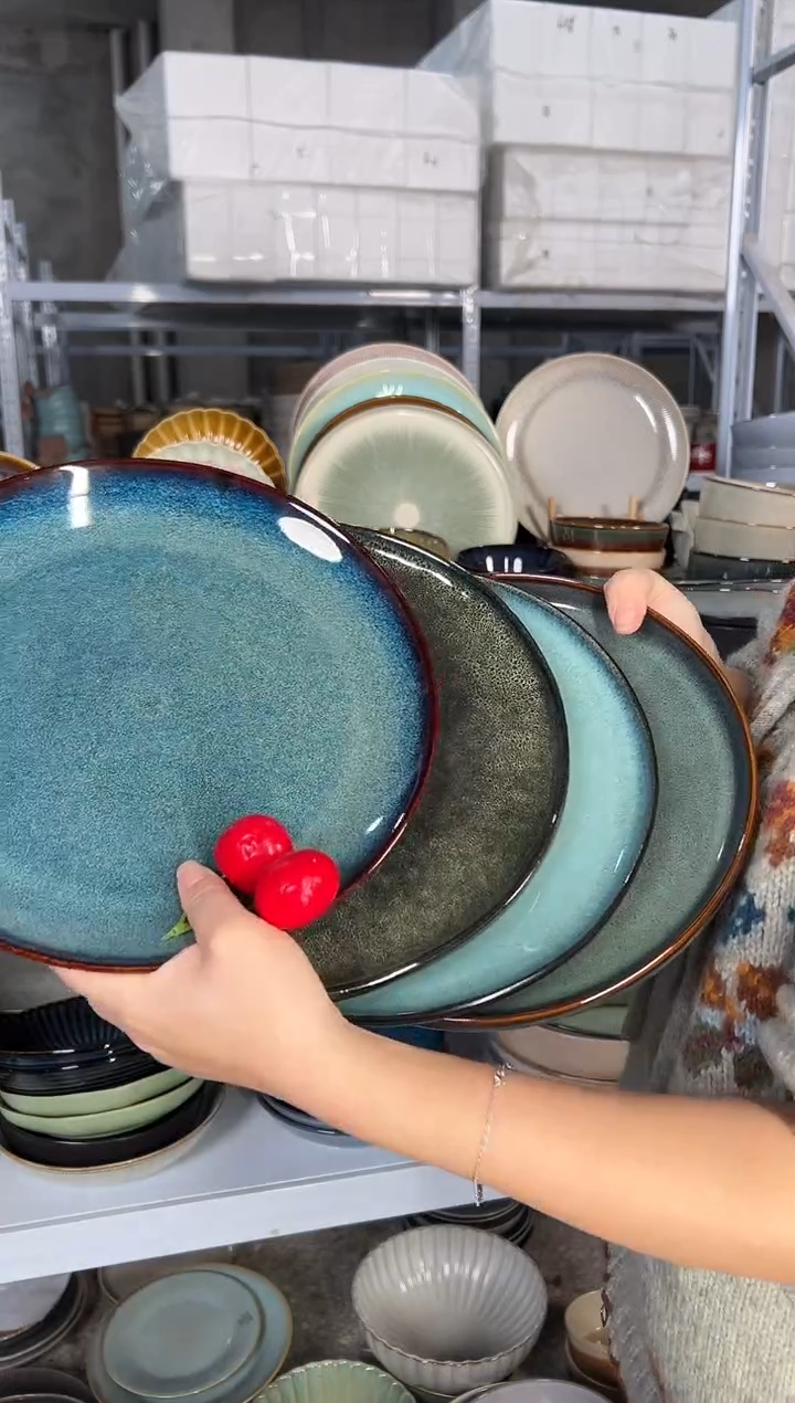 陶瓷外贸尾货瑕疵满20包邮X4大盘