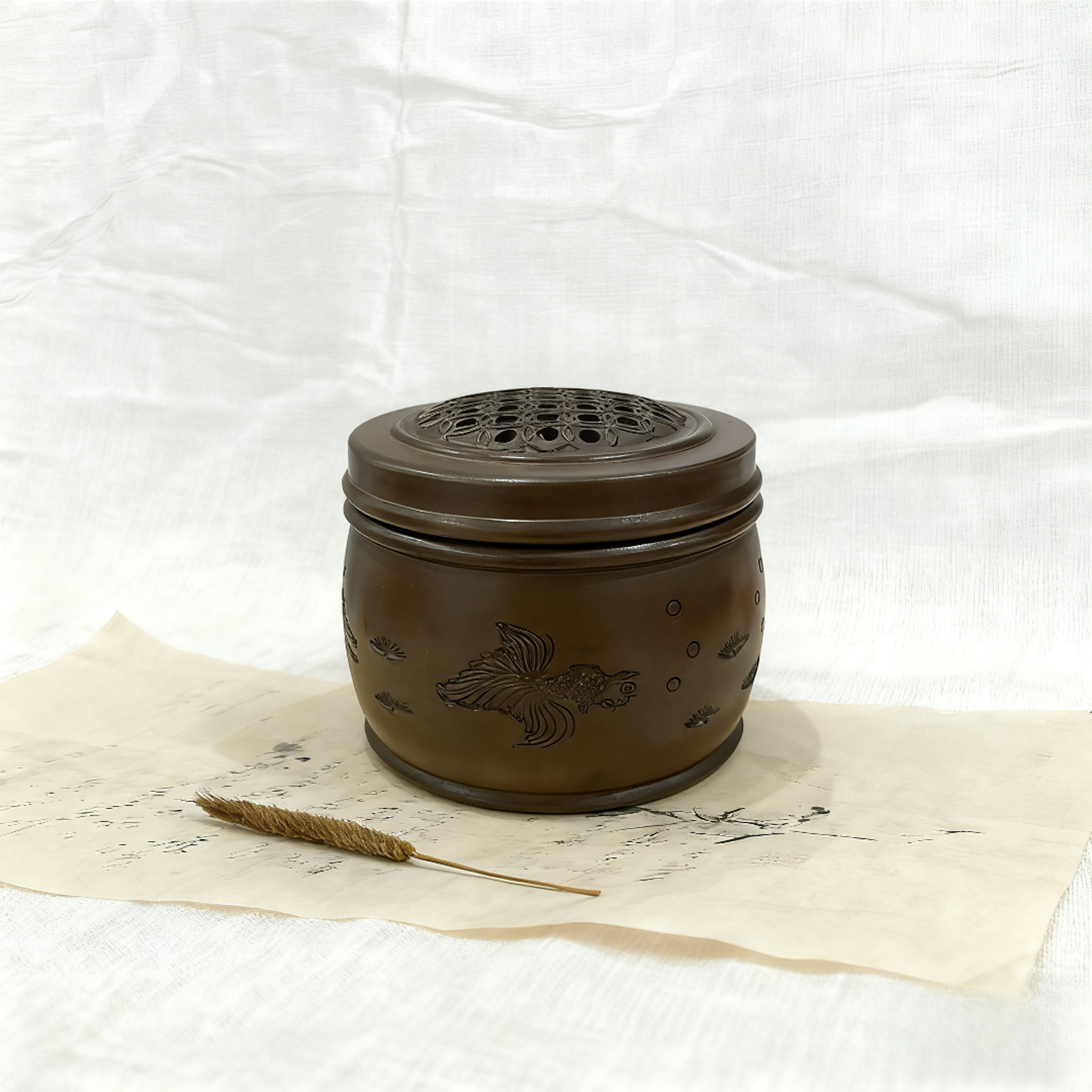 油葫芦叫罐泥罐黑白虫马竹蛉蝈蝈蟋蟀罐万钱金鱼黑色茶佬蛐蛐叫罐