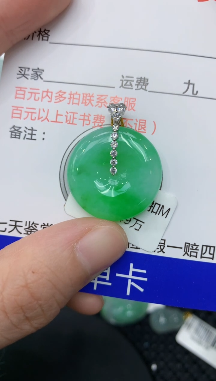 【闪购商品】翡翠颈饰18K金镶嵌11111111