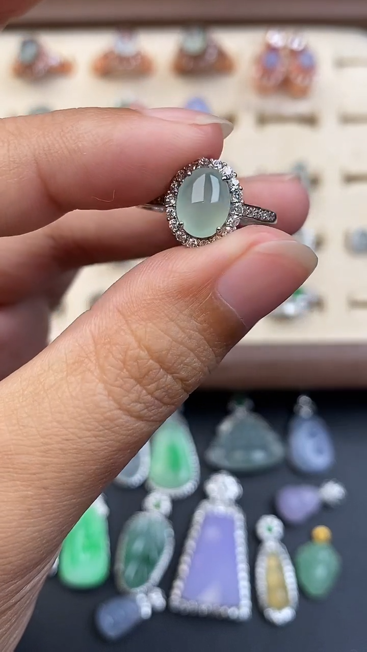 银S925镶嵌定制翡翠4868658