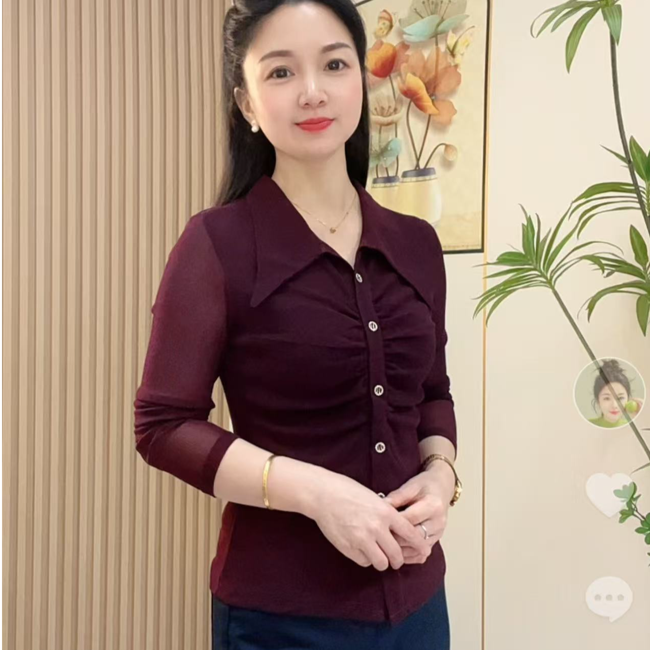 【海媚优选】早秋新款时尚套头长袖上衣洋气修身女士