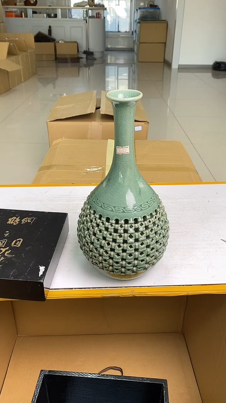 摆件陶素日瓷回流花瓶