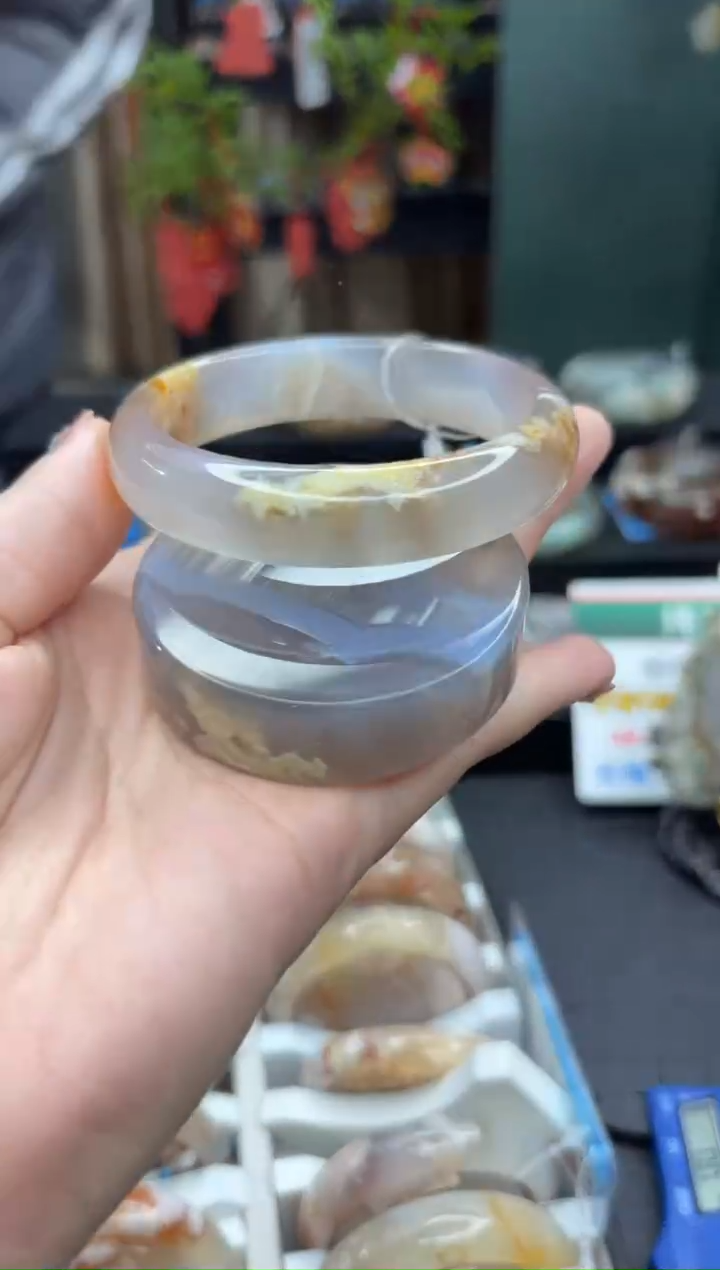 【闪购商品】石英质玉手镯未镶嵌779（58圈赠送镯心）