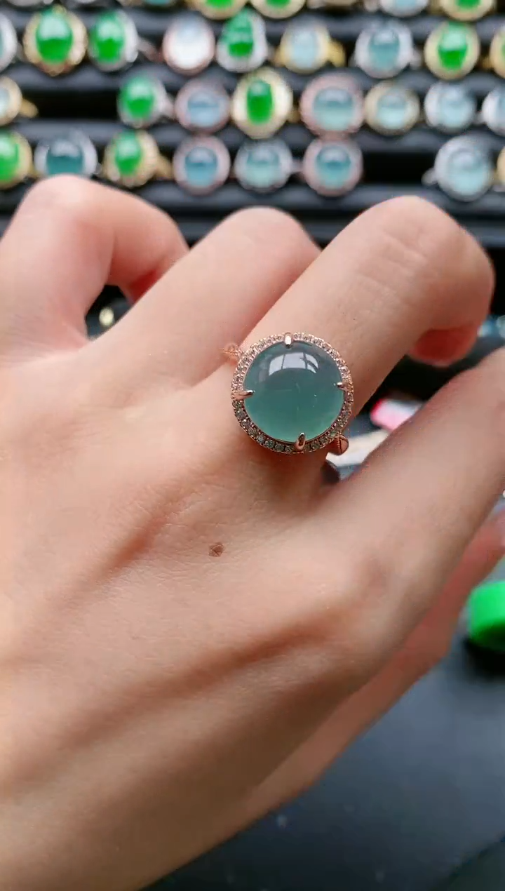 【闪购商品】翡翠戒指银S925镶嵌1111