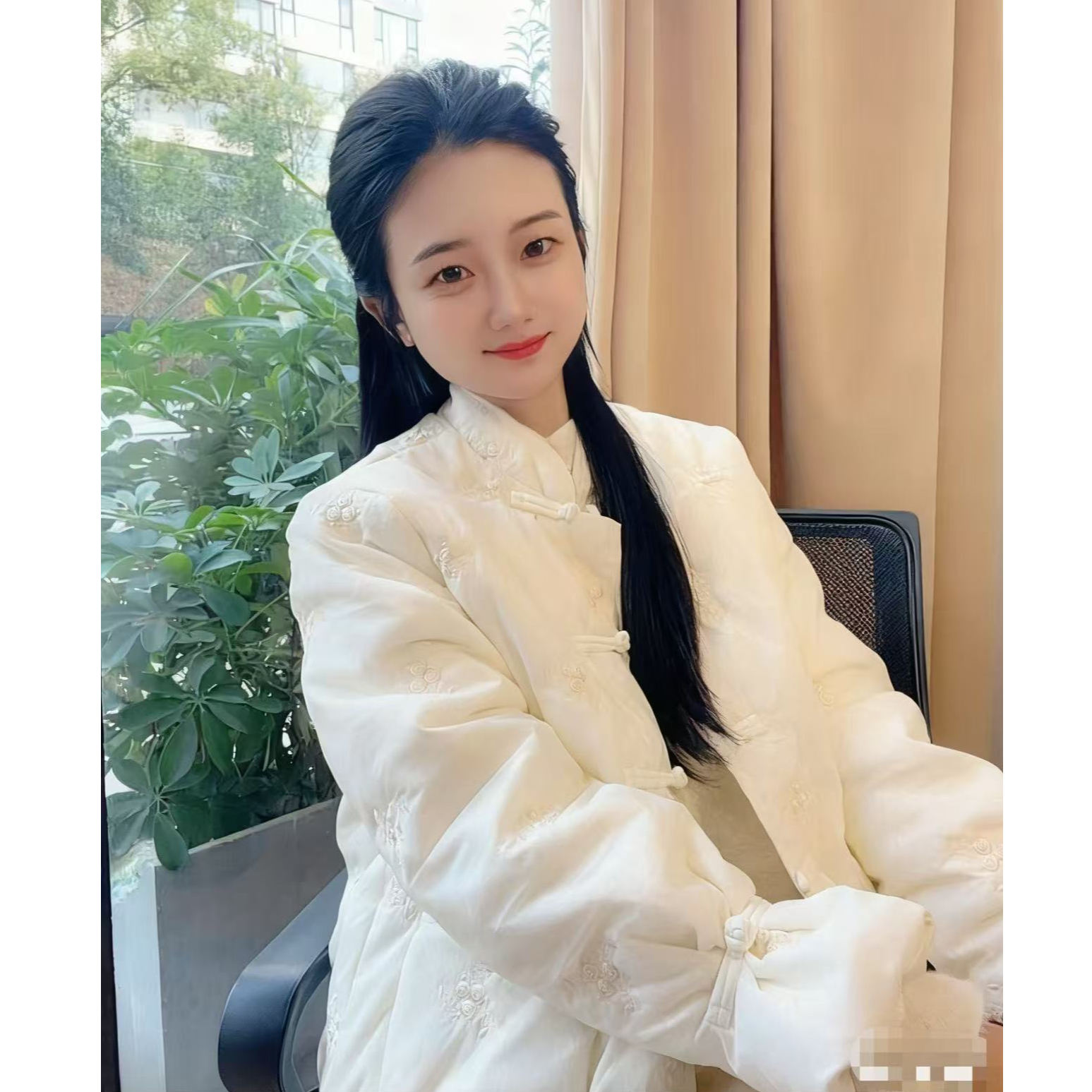 【桃漫~夹棉】新中式刺绣棉服冬季复古盘扣设计盘扣外套546-5