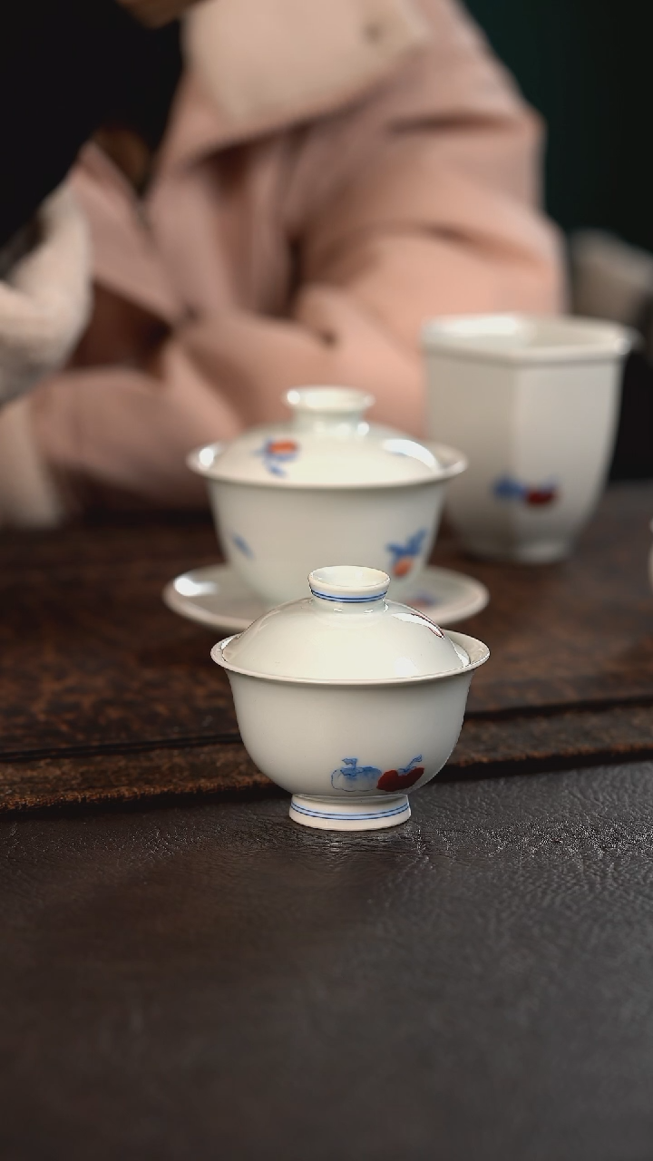 【闪购商品】杯聚澜堂事事如意小盖碗