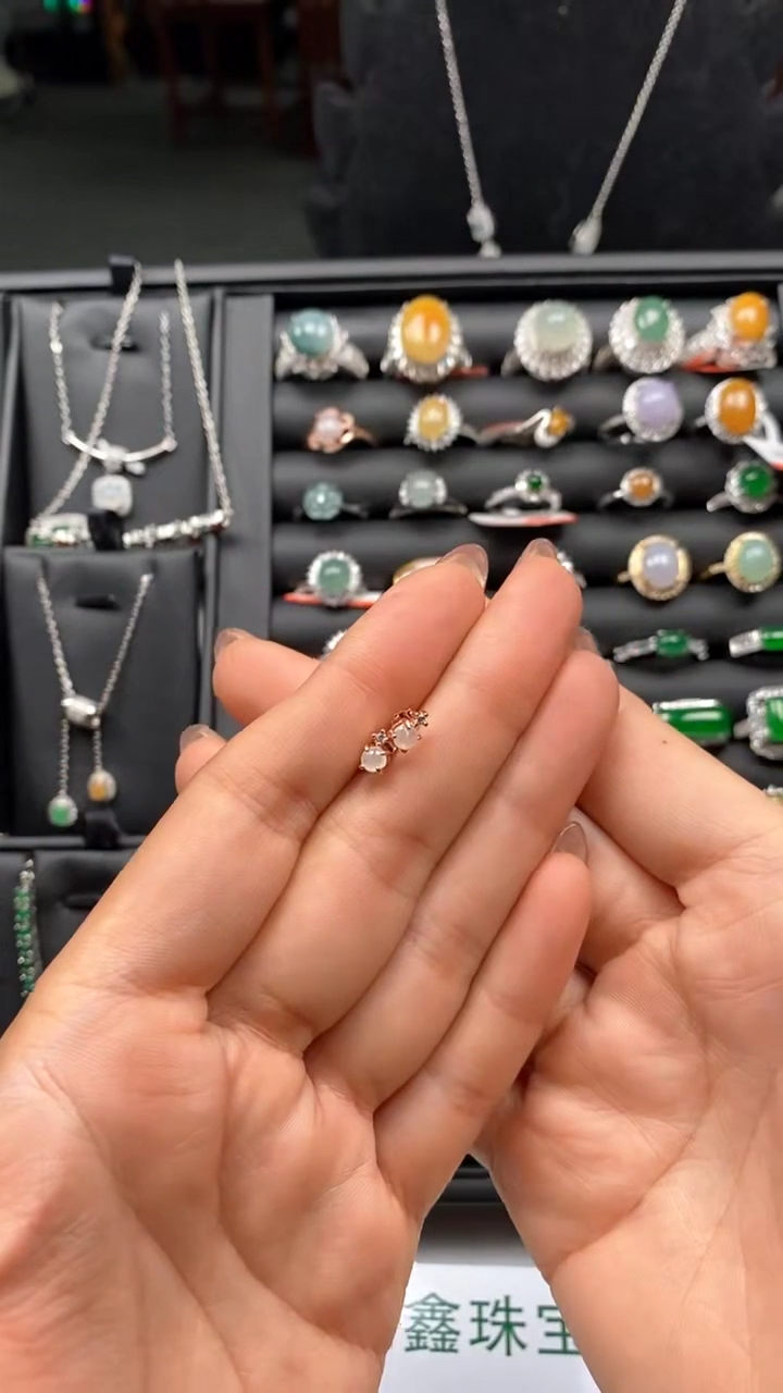 合金翡翠耳饰16  