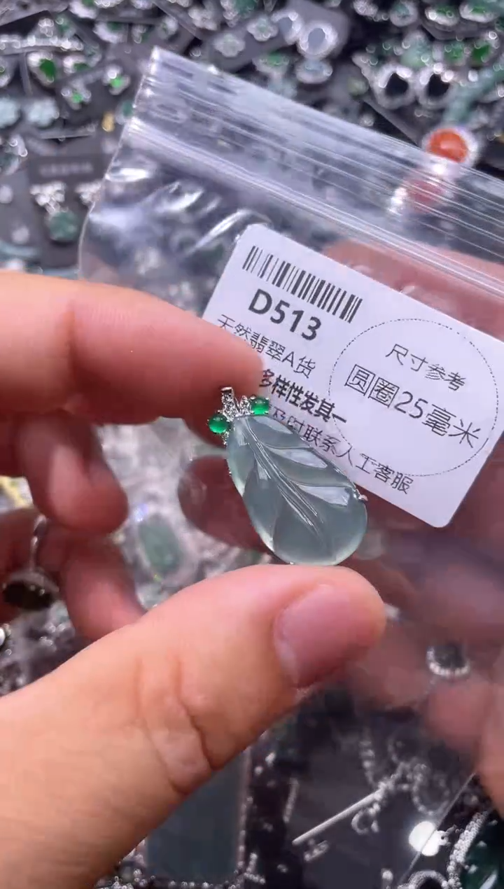 翡翠未镶嵌颈饰D513吊坠