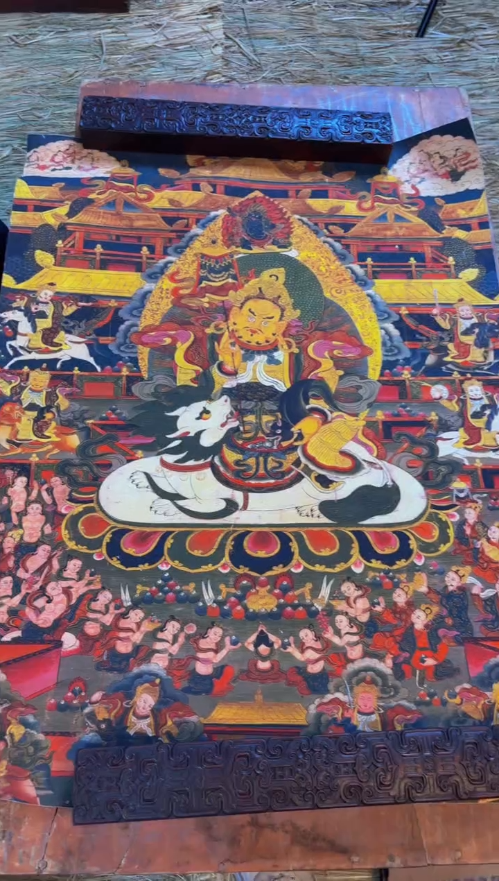 装裱画精品手绘唐卡链接--A180