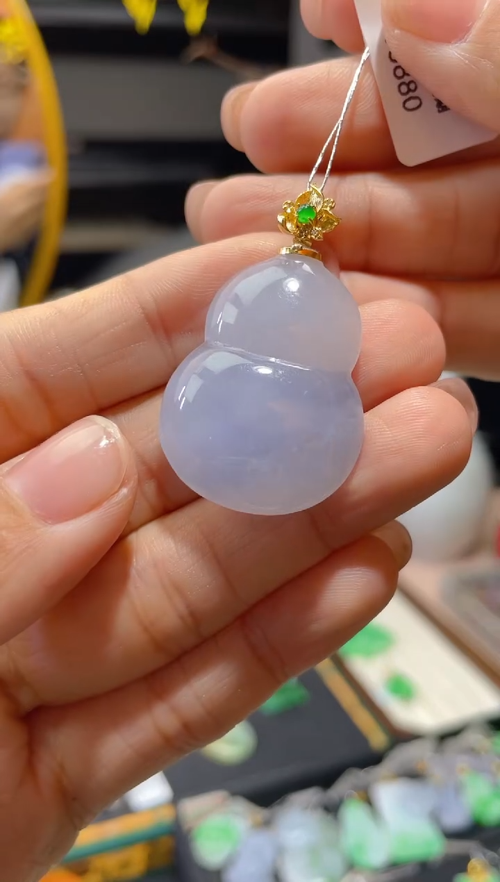 【闪购商品】翡翠颈饰18K金镶嵌假一赔三