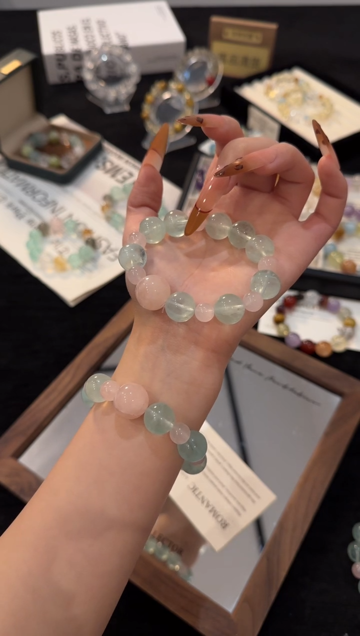 未镶嵌手链水晶绿萤石x3255