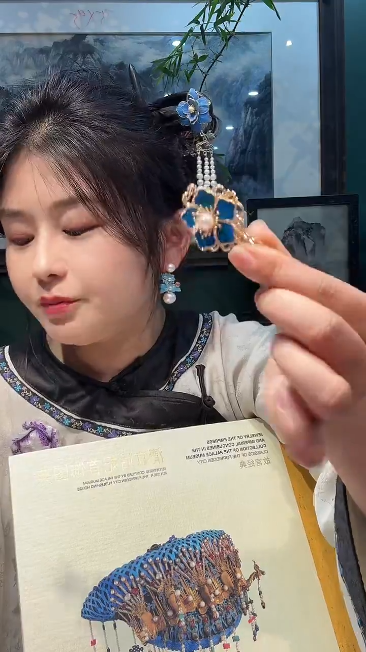 无铜合金非遗点翠饰品