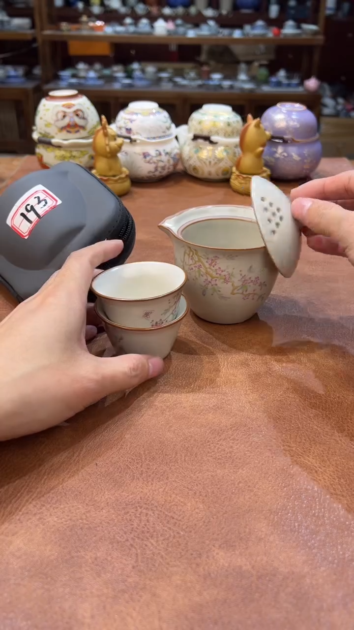 真的很便宜会开片的旅行茶具