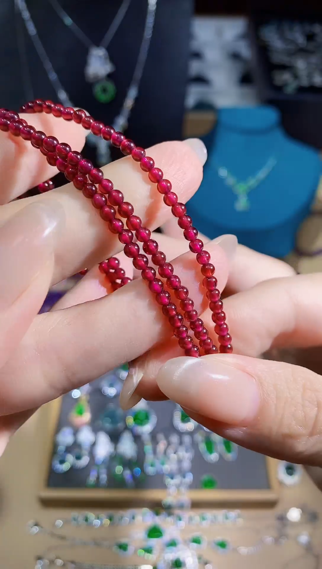【闪购商品】石榴石手串未镶嵌多样性发其一【8】