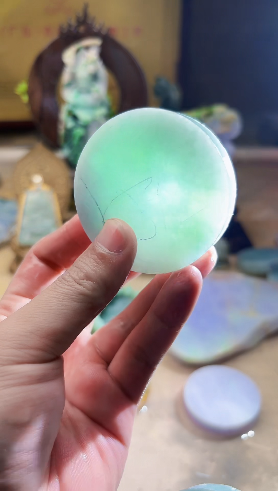 翡翠挂件未镶嵌A货张麦2303