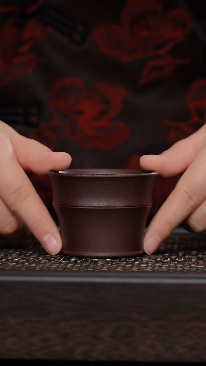 【闪购商品】紫砂茶杯福利紫砂紫罗兰竹节