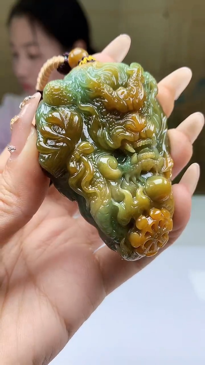【闪购商品】定制翡翠未镶嵌4902ty-毛货挂件207