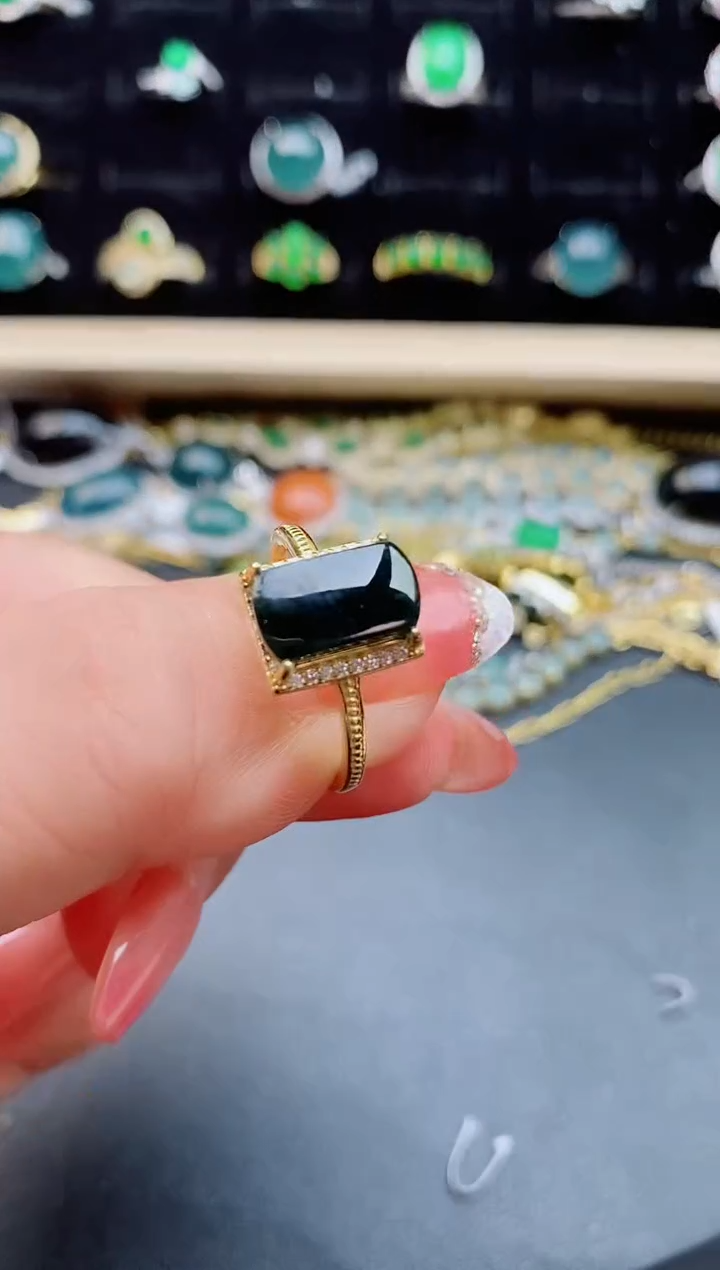 【闪购商品】翡翠戒指银S925镶嵌508550