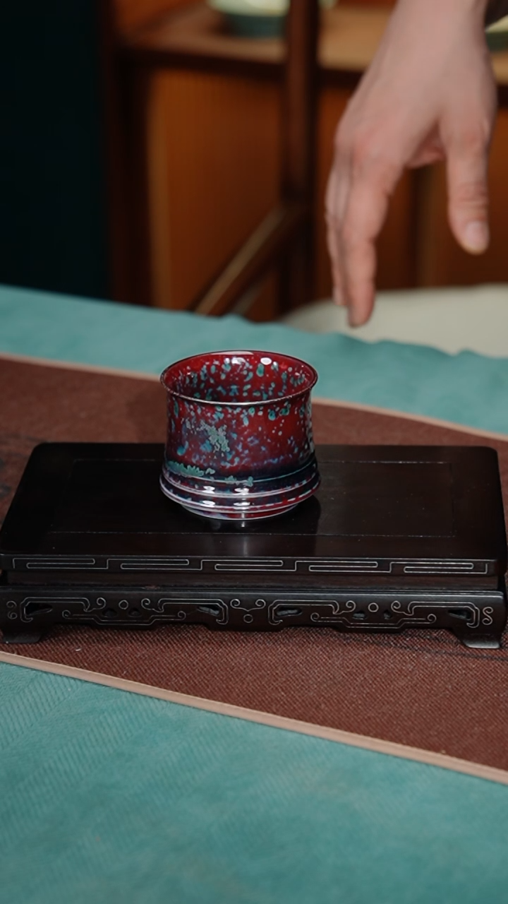 【闪购商品】19-1束腰马蹄杯（铜彩釉）