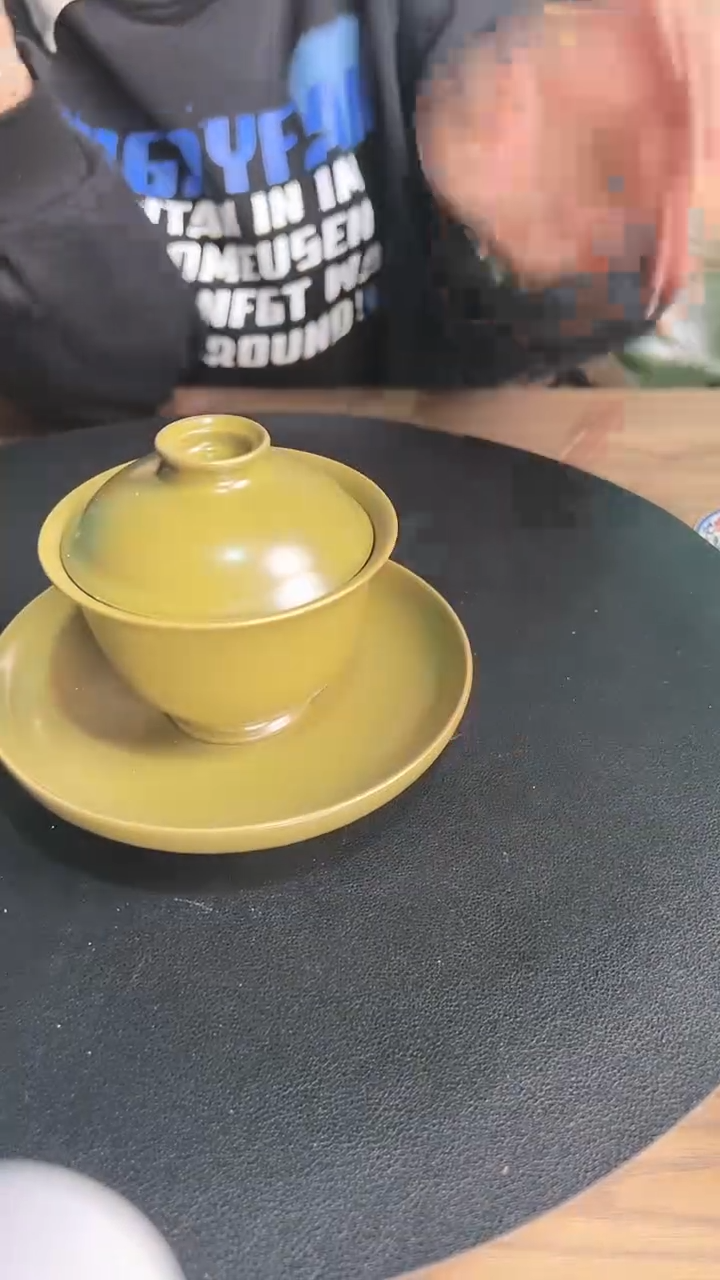 【闪购商品】杯一品德窑单色釉茶叶沫三才盖碗