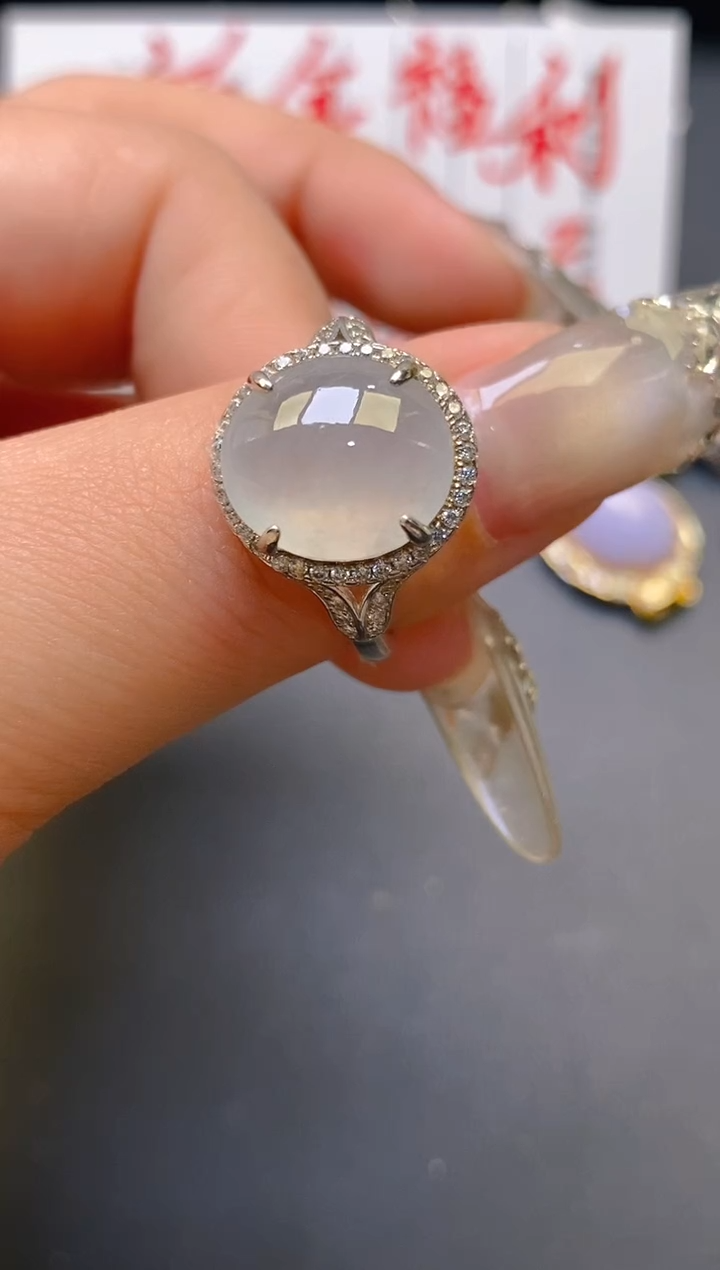 【闪购商品】翡翠耳饰银S925镶嵌天然A货翡翠1